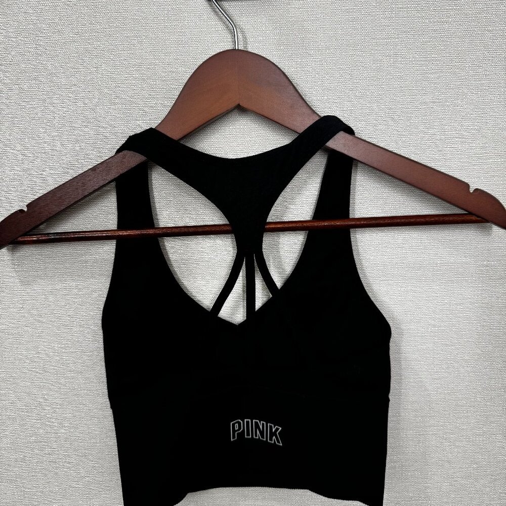 Pink Strappy Sports Bra